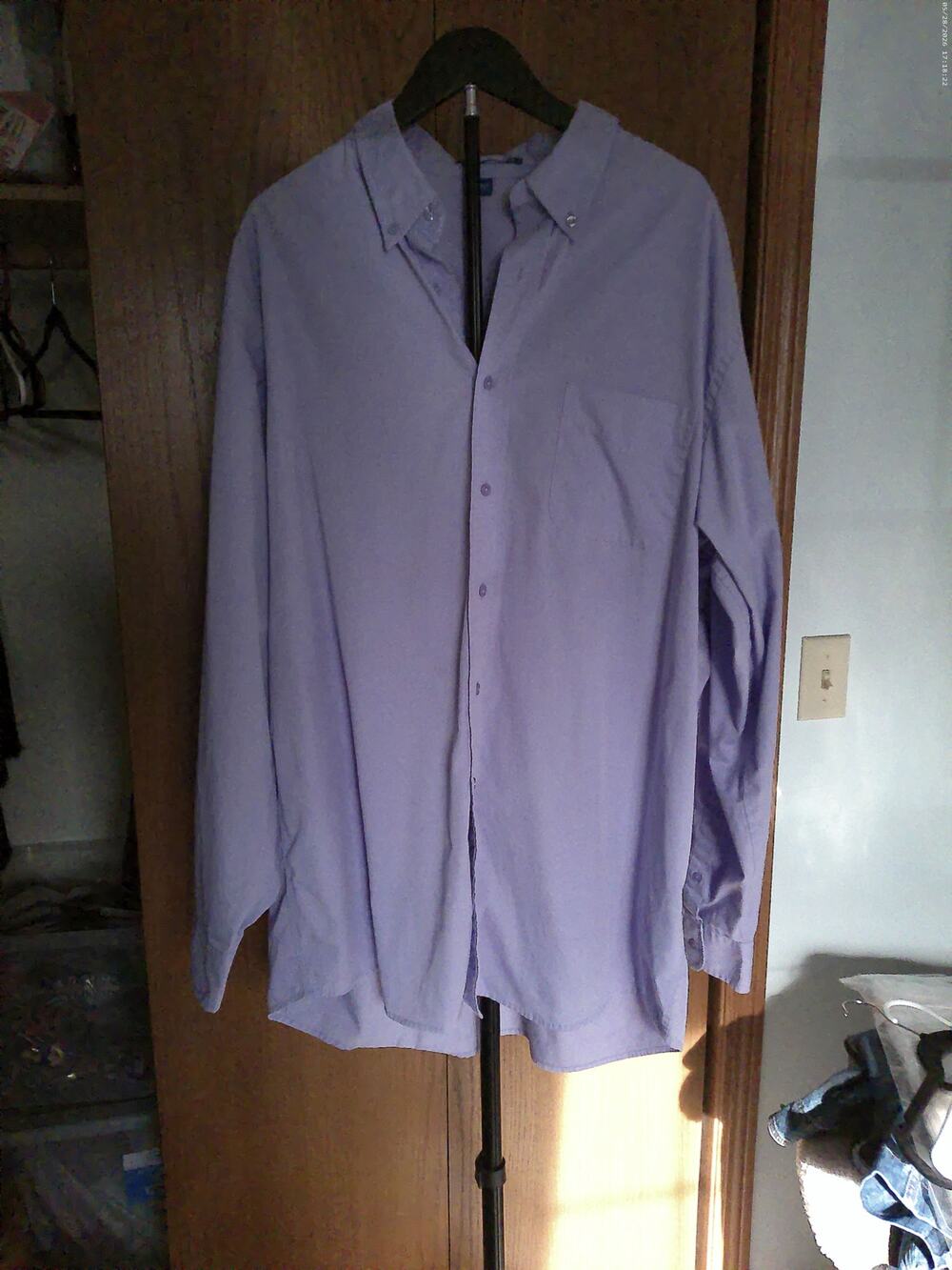 Port Authority Men 2XLT Purple Long Sleeve Easy Care Button Down Shirt Big Tall